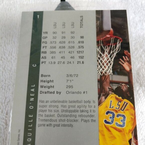 Shaquille O'neal #1 Draft Pick Collection 1992 Four Sport Classic - Picture 6 of 7
